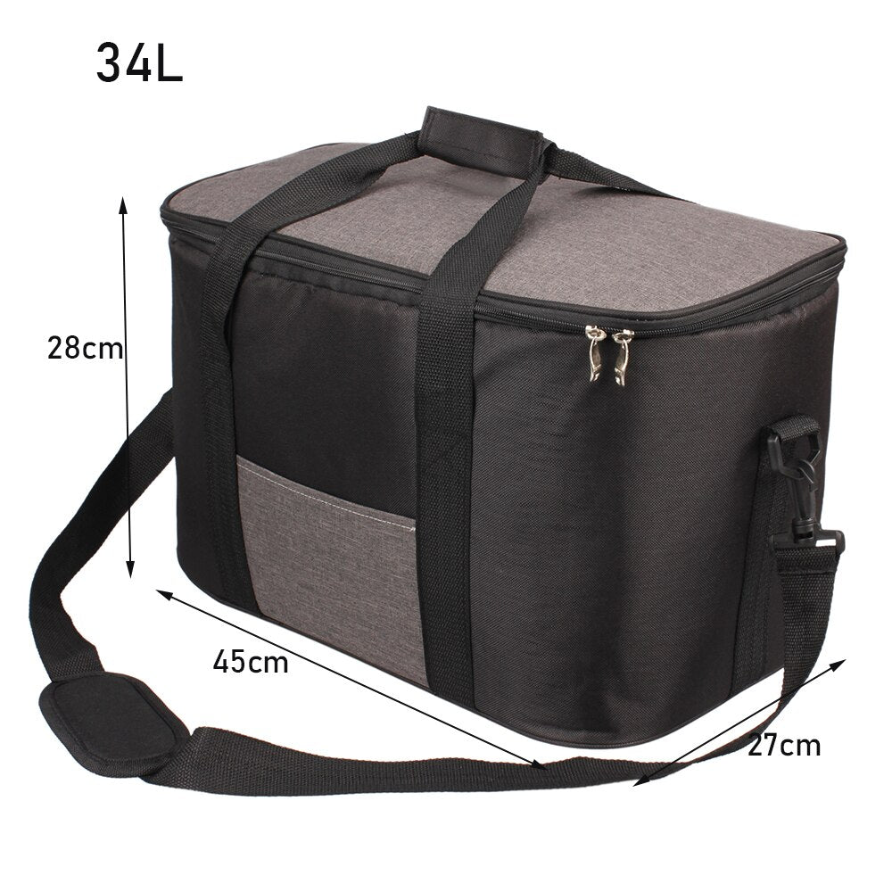 SANNE 34L Large Capacity Waterproof  Lunch Bag for Food Famous Brand Thermal Cooler Insulated Portable Tote Picnic Lunch Hot Bag